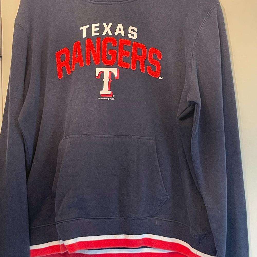 Texas Rangers Navy Blue Hoodie